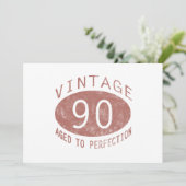 90. Geburtstag Vintager Spaß Karte (Stehend Vorderseite)