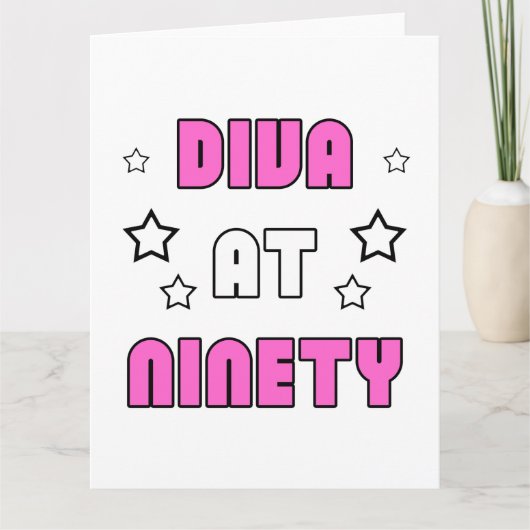 90. Geburtstag von Frauen Karte (Vorderseite)