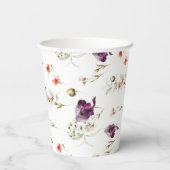 90. Geburtstag Wildblumen Weibliche Blüte Pappbecher (Rückseite)