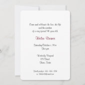 90. Geburtstag, wunderschöne Viktorianische Frau,  Einladung (Rückseite)