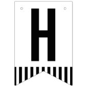 90. Geburtstag zollfreies Foto Schwarz-weiß Wimpelkette (Zweite Fahne)