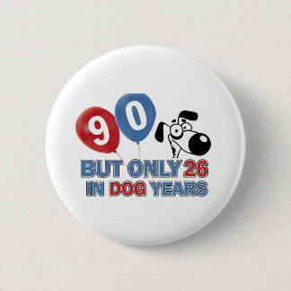 90-Geburtstags-Entwurf Button