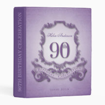90. Geburtstags-Feier-gerahmtes Gast-Buch Minib