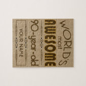 90. Geburtstags-Feier-Welt gut fabelhaft Puzzle (Horizontal)