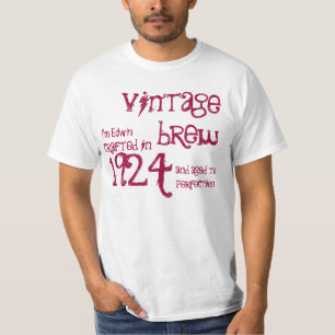 90. Geburtstags-Geschenk1924 Vintager Brew-rotes T-Shirt