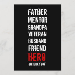 90. Geburtstags-Hero-Party Einladung