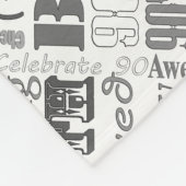 90. Geburtstags-Party-personalisierte Geschenke Fleecedecke (Ecke)