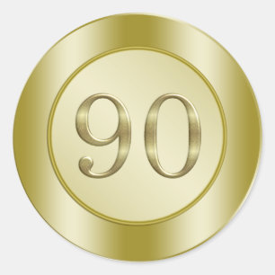 90. Geburtstags-Party Runder Aufkleber