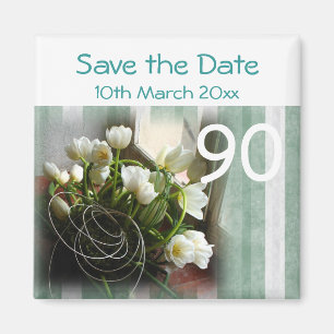 90. Geburtstags-Party Save the Date Magnet