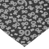 90. Geburtstags-Party-Thema, Schwarzweiss Tischdecke (Schrägansicht)