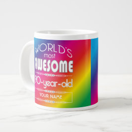 90. Geburtstags-Weltbester fabelhafter Regenbogen Jumbo-Tasse