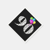 90. Geburtstagsballons Serviette (Ecke)