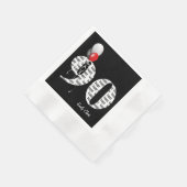 90. Geburtstagsfeier Ballons auf schwarz Serviette (Ecke)