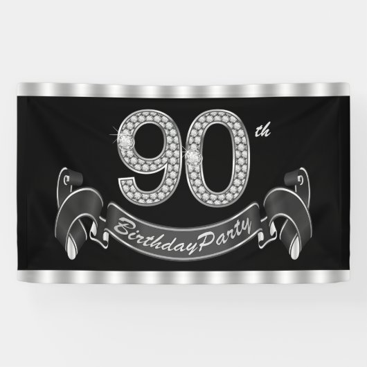 90. Geburtstagsfeier Banner (Horizontal)