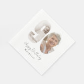 90. Geburtstagsfeier Benutzerdefinierte Fotopapier Serviette (Ecke)