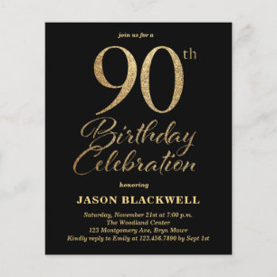 90. Geburtstagsfeier Einladung