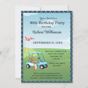 90. Geburtstagsfeier Herren-Golf-Themenparty Einladung