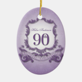 90. Geburtstagsfeier Personalisiert Keramikornament