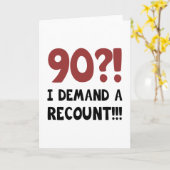 90. Geburtstagsgeschenk Karte (Gelbe Blume)