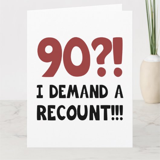 90. Geburtstagsgeschenk Karte (Vorderseite)