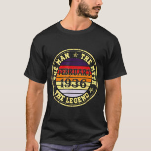 90. Geburtstagsgeschenk Mann Mythos Legende Februa T-Shirt