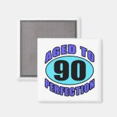 90. Geburtstagsgeschenke (Aqua) Magnet (Vorderseite/Rückseite)