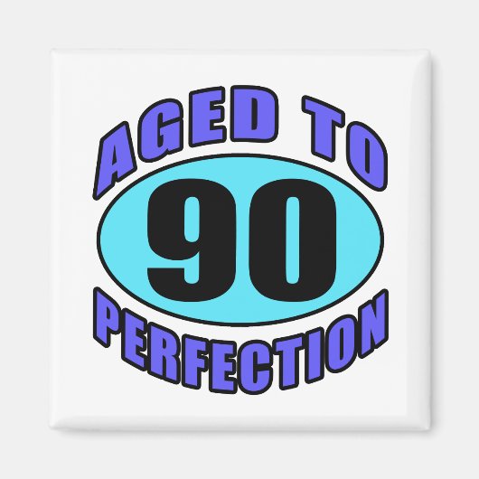 90. Geburtstagsgeschenke (Aqua) Magnet (Vorne)