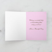 90. Geburtstagskarte Kuchen in Rosa Karte (Innenseite)