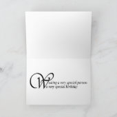 90. Geburtstagskarte mit klassisch weißer Rose Karte (Innenseite)