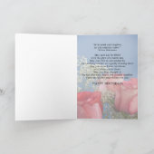 90. Geburtstagskarte mit Rote Rosen Karte (Innenseite)