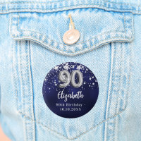 90. Geburtstagsnavy blauen Silberstars
