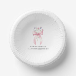 90. Geburtstagspartei Custom Bow Wildblume Pappteller