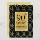 90. Geburtstagspartei Personalisierte Einladung (Vorne/Hinten)
