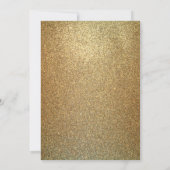 90. Geburtstagsparty Black & Gold Einladung (Rückseite)