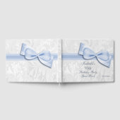 90. Geburtstagsparty Damask and Bow Gästebuch (Voll)