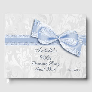 90. Geburtstagsparty Damask and Bow Gästebuch