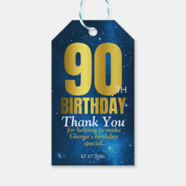 90. Geburtstagsparty Danke Geschenkanhänger