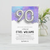 90. Geburtstagsparty Einladung (Stehend Vorderseite)