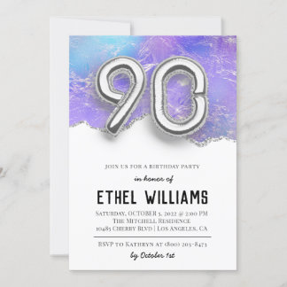 90. Geburtstagsparty Einladung