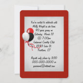 90. Geburtstagsparty Einladung (Rückseite)