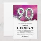 90. Geburtstagsparty Einladung (Vorne/Hinten)