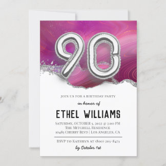 90. Geburtstagsparty Einladung
