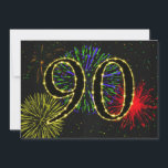 90. Geburtstagsparty Einladung<br><div class="desc">Ein elegantes Feuerwerk-Party lädt zu einer 90. Geburtstagsfeier ein. Füllen Sie die Details aus,  um sie anzupassen.</div>