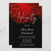 90. Geburtstagsparty Einladung (Vorne/Hinten)