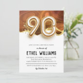 90. Geburtstagsparty Einladung (Stehend Vorderseite)