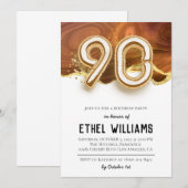 90. Geburtstagsparty Einladung (Vorne/Hinten)