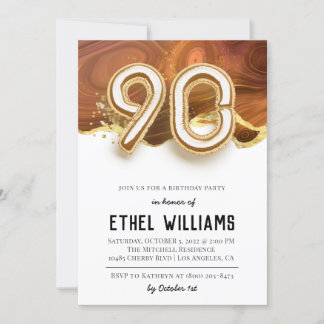 90. Geburtstagsparty Einladung