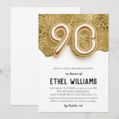 90. Geburtstagsparty Einladung (Vorne/Hinten)