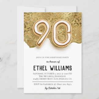 90. Geburtstagsparty Einladung