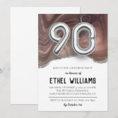 90. Geburtstagsparty Einladung (Vorne/Hinten)